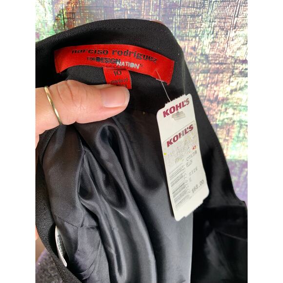 Narciso Rodriguez for Design Nation Metallic A-Line Skirt Womens 10 NWT Royalty - Picture 4 of 6